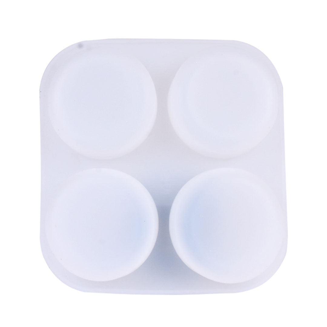 Round Shape Soap & Mousse Silicone Mold 4 Cavity