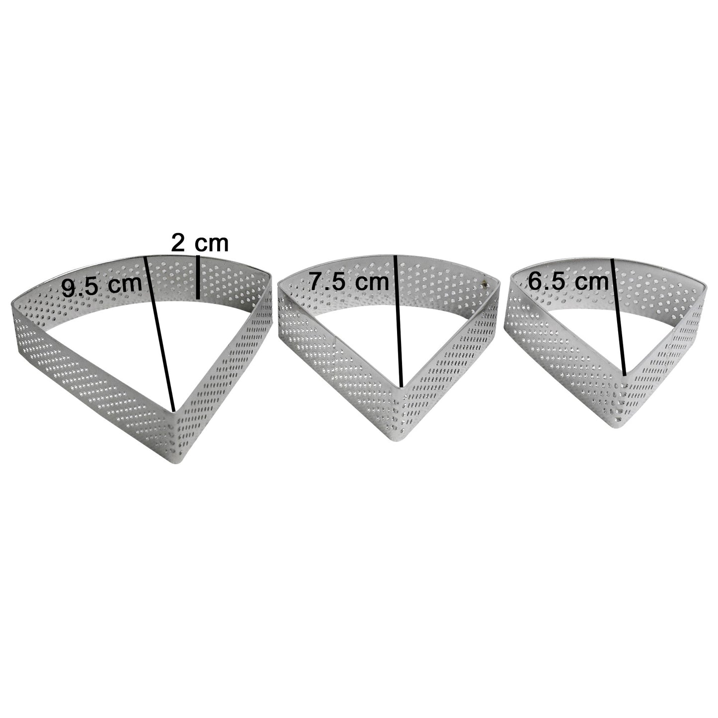 Triangle Shape Tart Ring 3Pcs Set