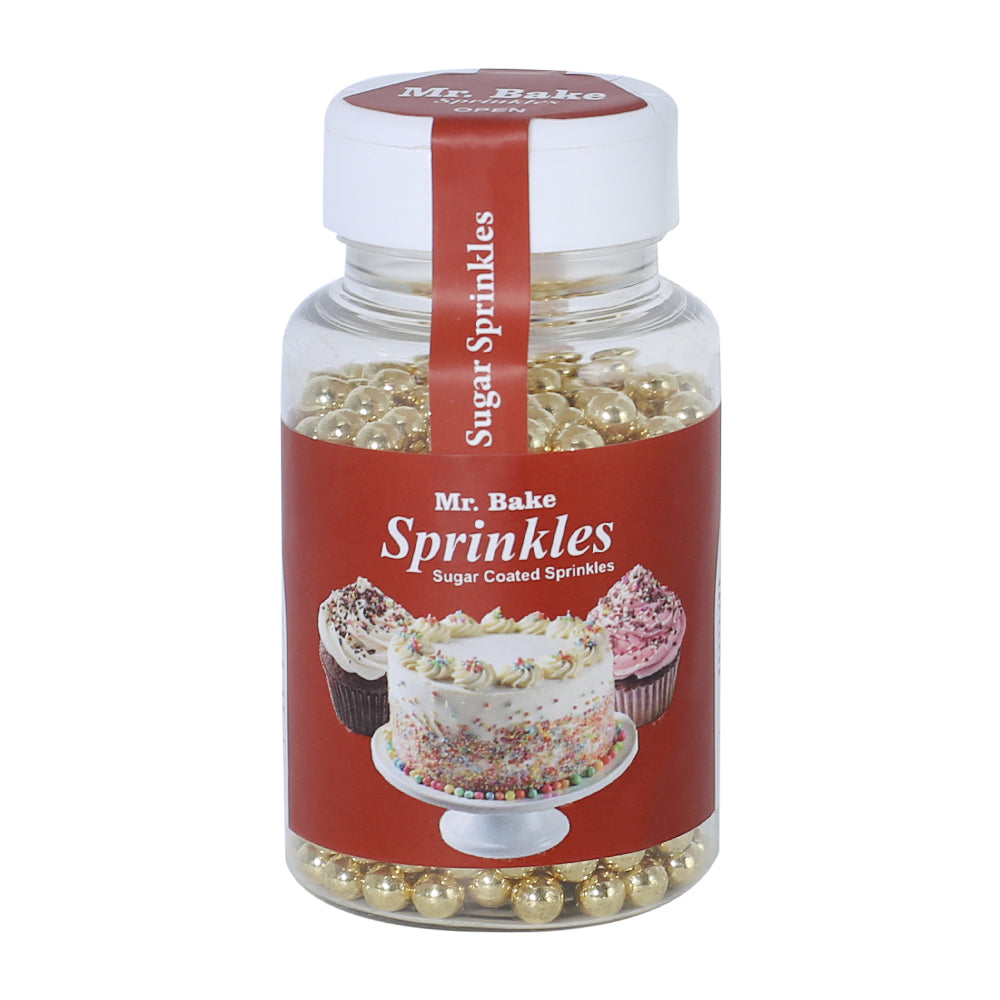 MR Bake Shiny Golden Edible Pearl Large - 90g Jar