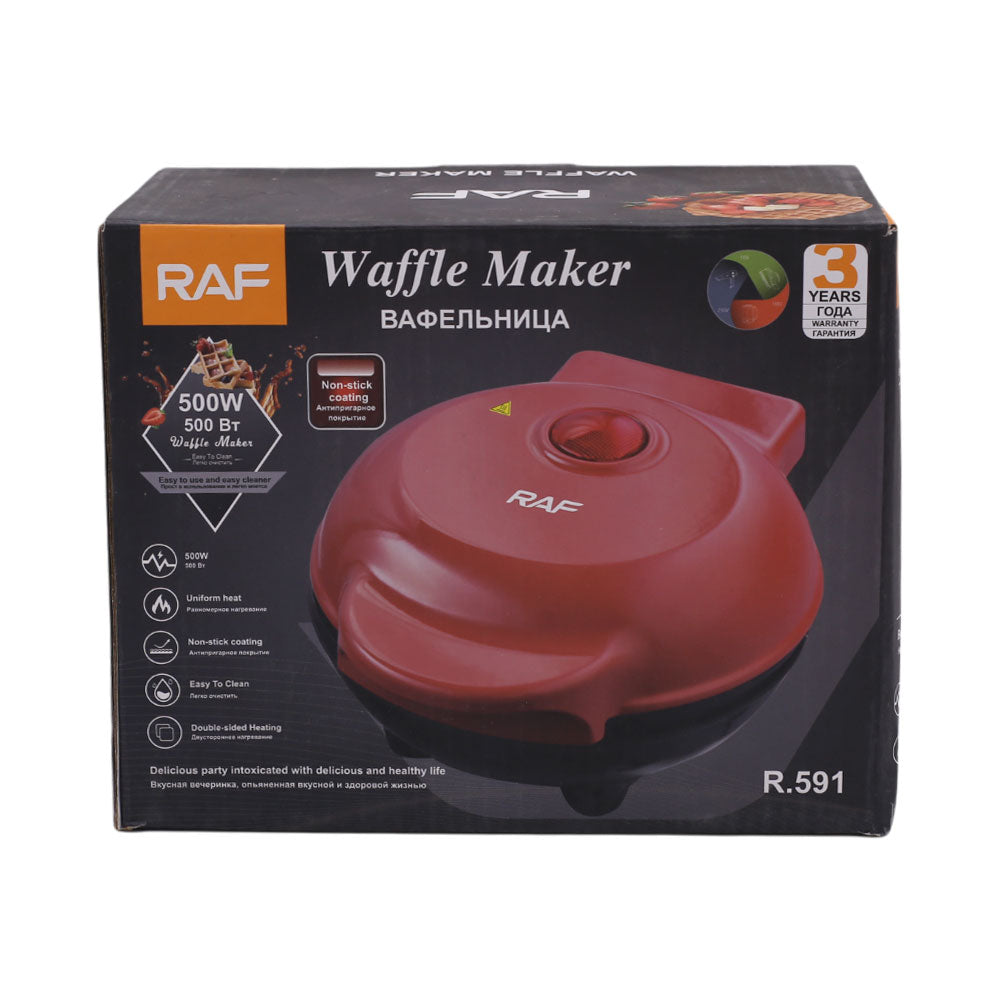 RAF Waffle Maker 500W (R.591)