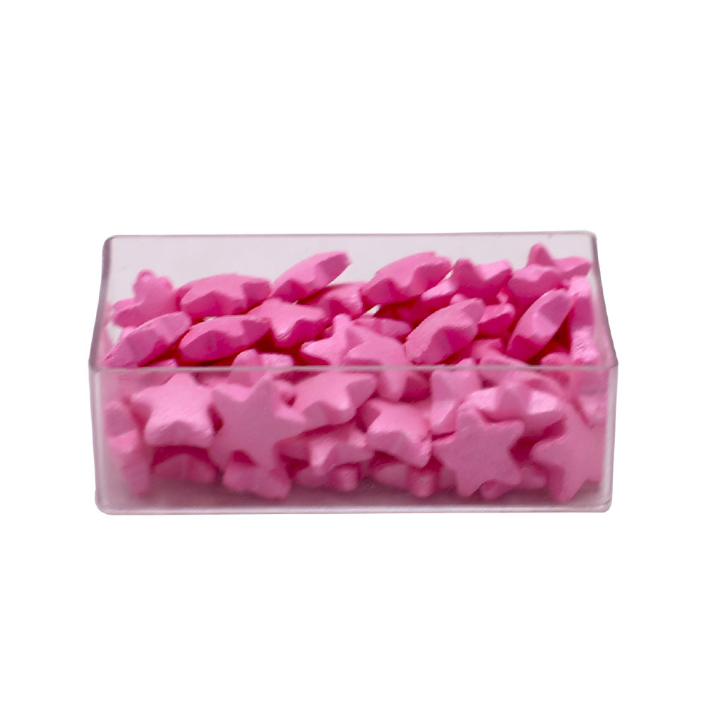 Shocking Pink Stars Edible Sprinkle 30g Pack