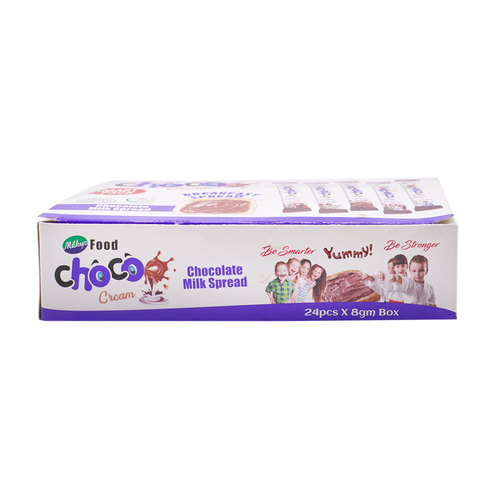 Milkyz Food Choco Cream Chocolate Milk Spread 8g Sachet 24 Pcs Box