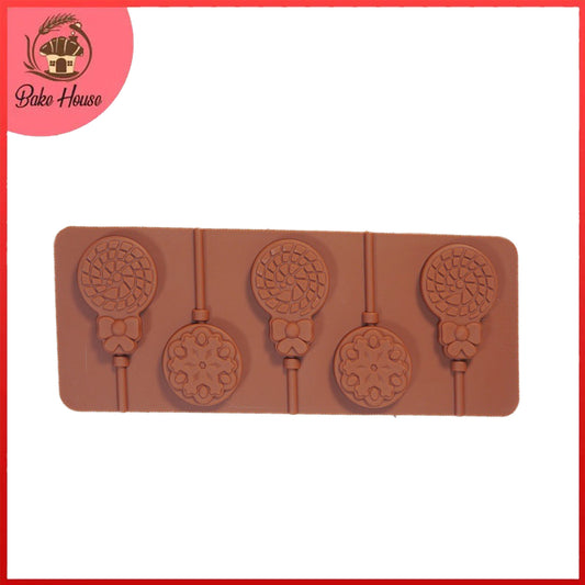 Biscuit Designs Lollipop Silicone Mold 5 Cavity