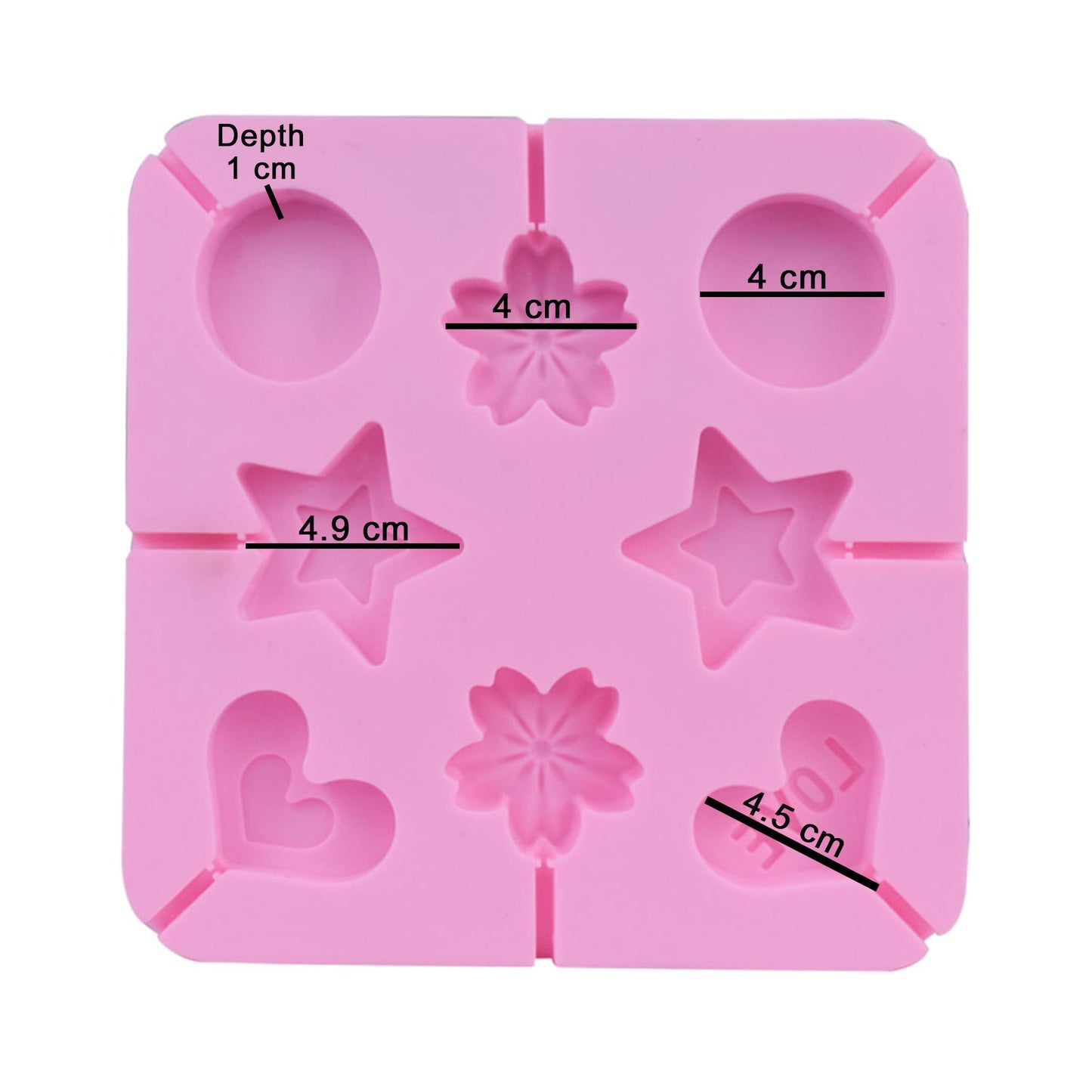 Mix Theme Silicone Lollipop Mold 8 Cavity