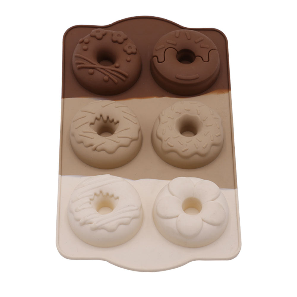 6 Different Design Donut Silicone Mold 6 Cavity