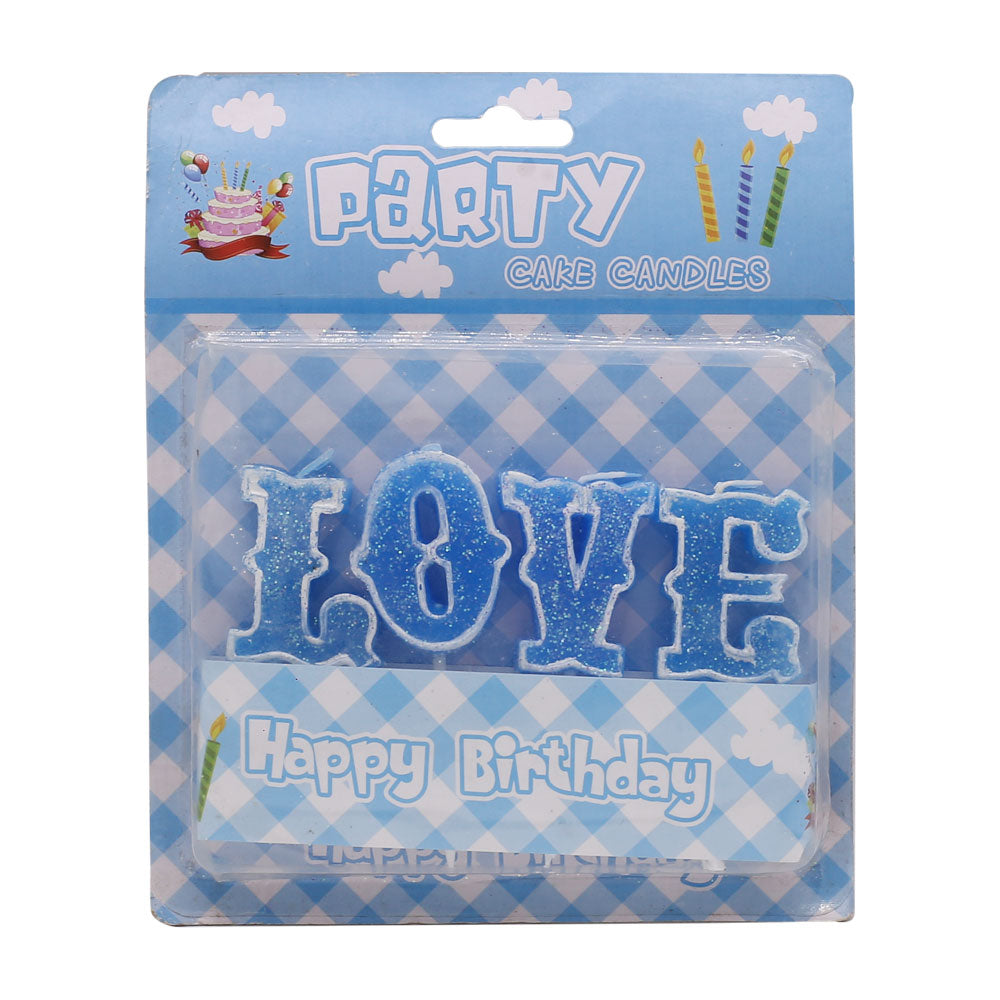 love Cake Candle blue