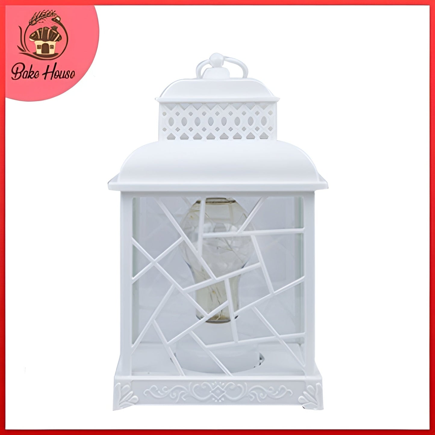 Geometric Window Hut Style Fairy Led Bulb Lantern - Hanging and Tabletop Decoration