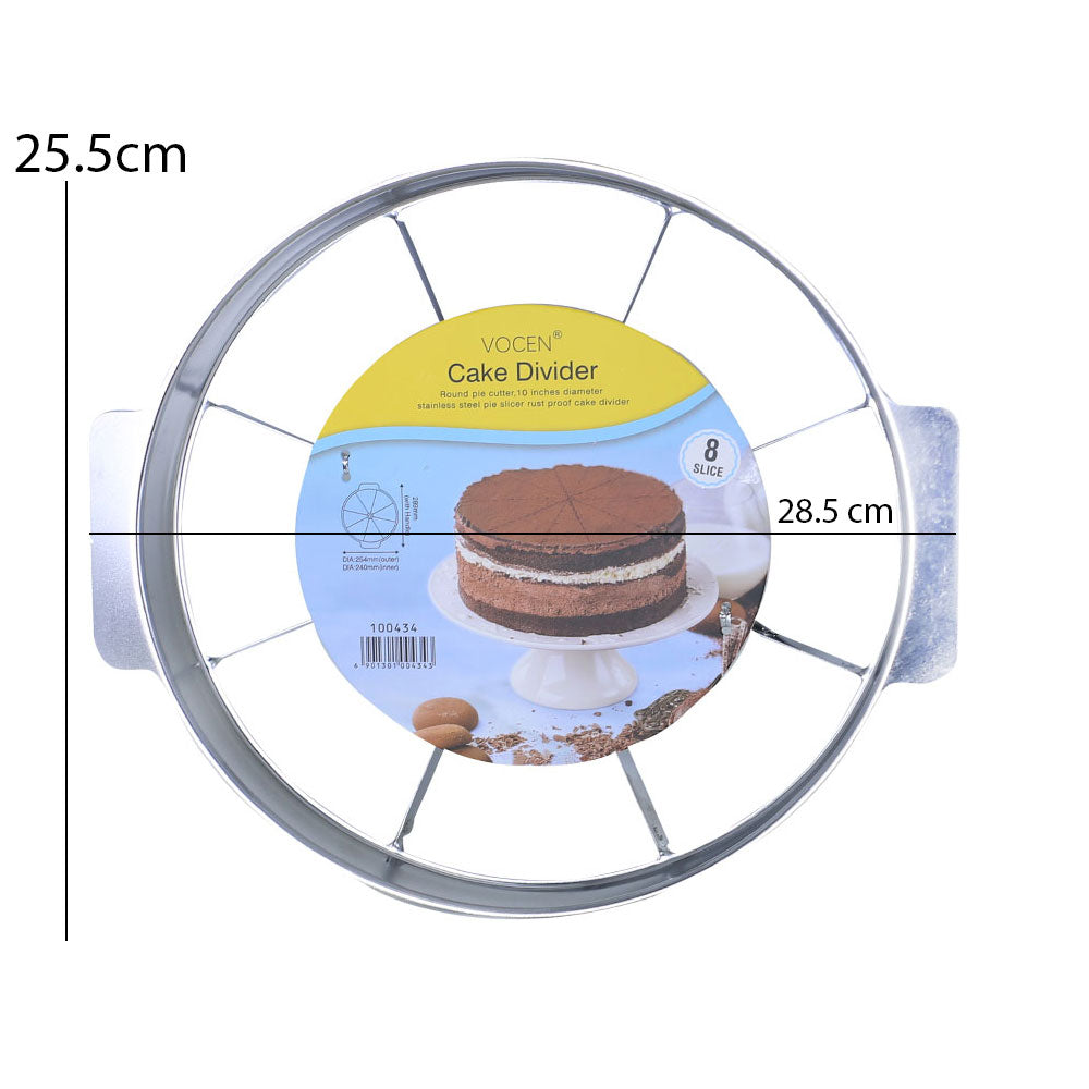 VOCEN Stainless Steel Cake Slicing Divider 8 Portion