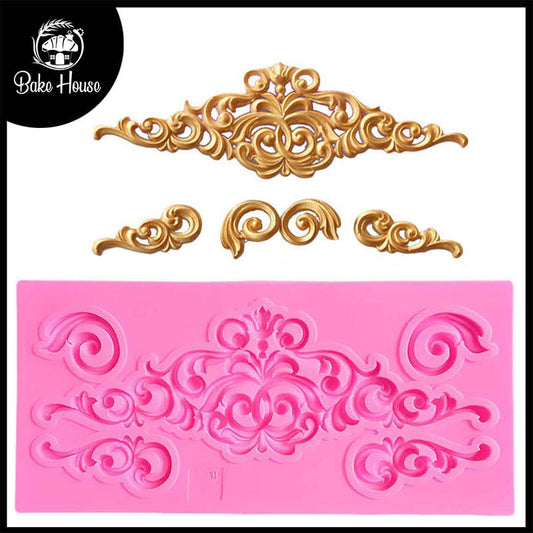 Vintage Embossed Border Silicone Fondant Cake Border Mold