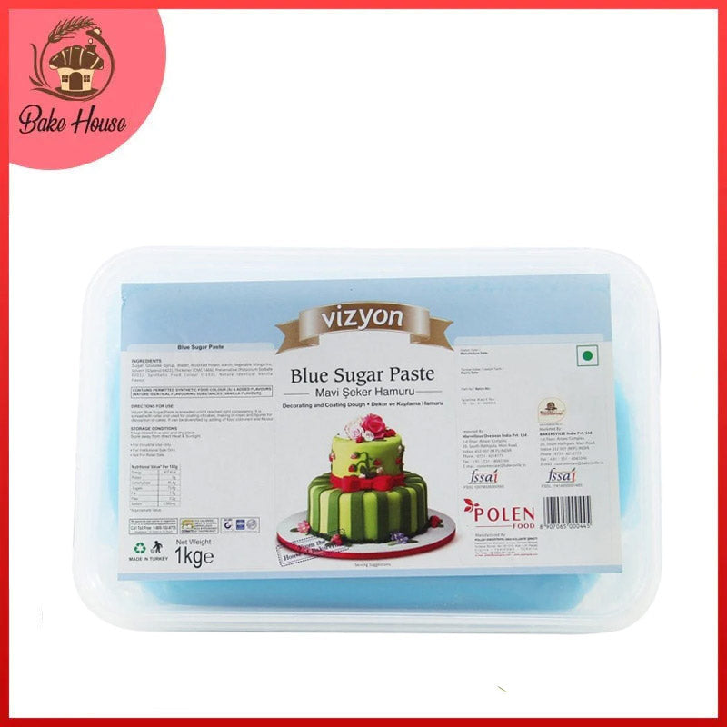 Vizyon Blue Fondant Sugar Paste 1KG