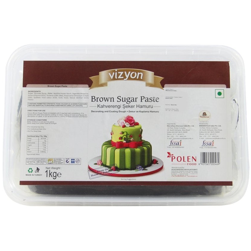 Vizyon Brown Fondant Sugar Paste 1KG