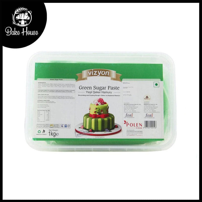 Vizyon Green Fondant Sugar Paste 1KG