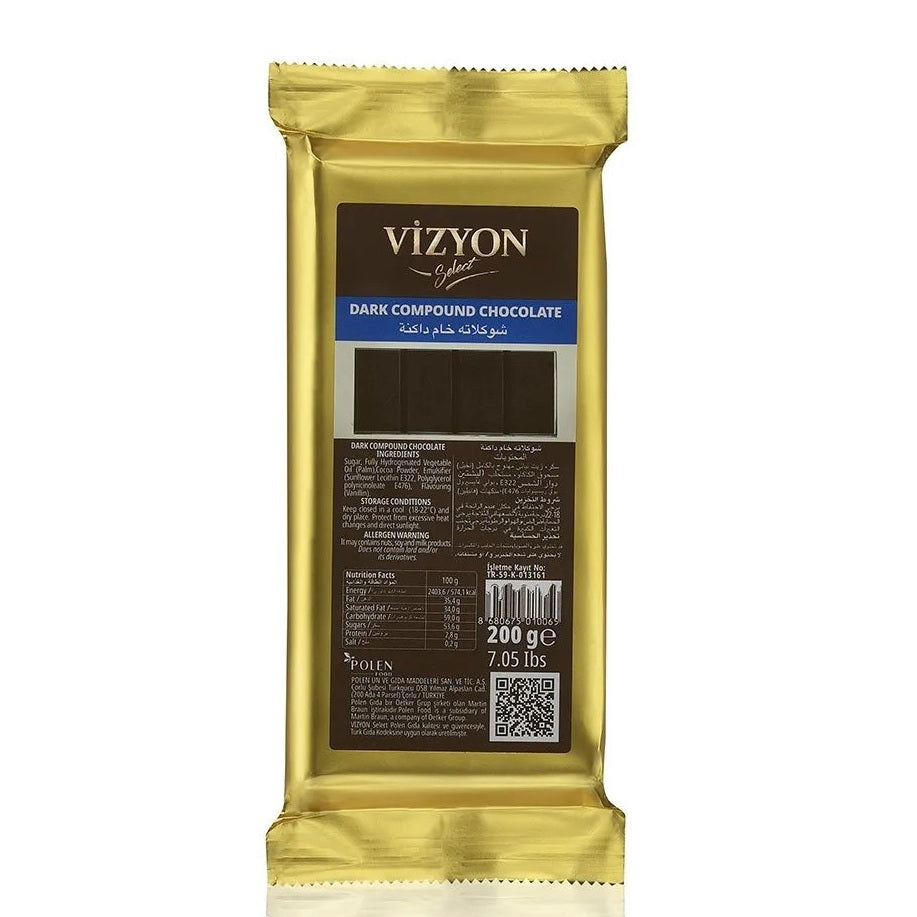 Vizyon Mini Dark Compound Chocolate 200g