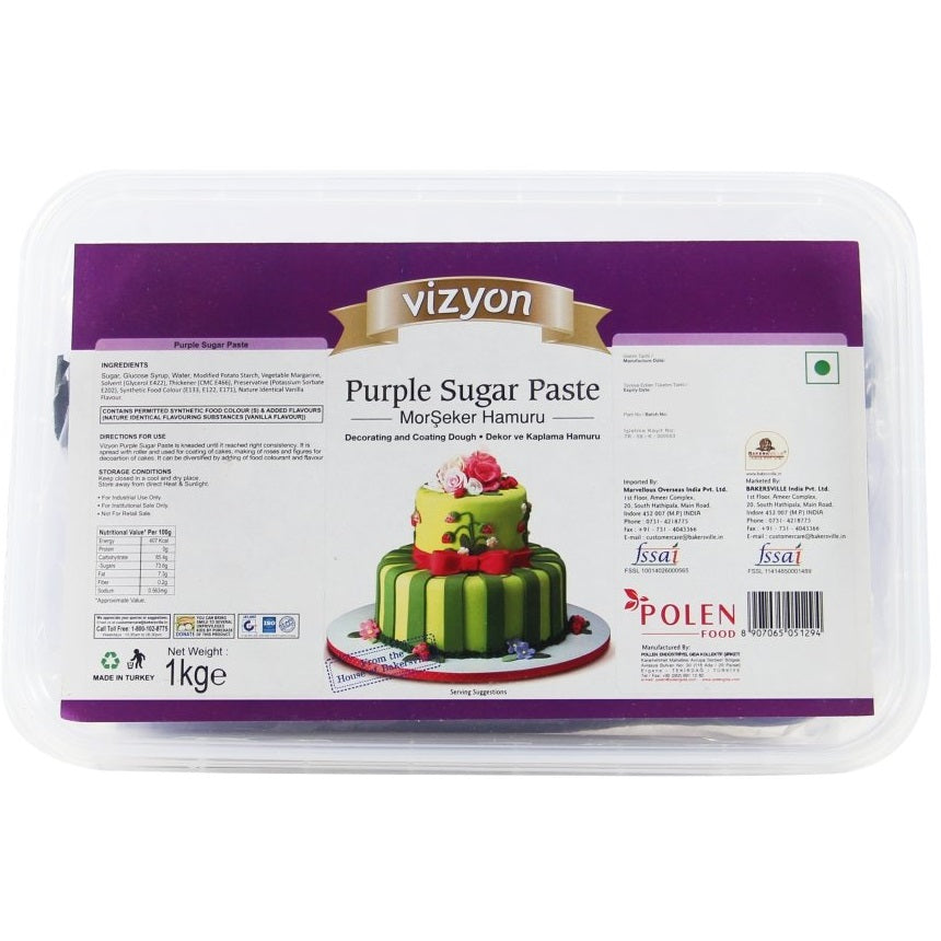 Vizyon Purple Fondant Sugar Paste 1KG