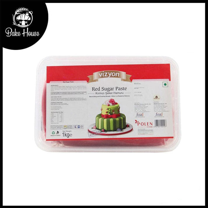 Vizyon Red Fondant Sugar Paste 1KG