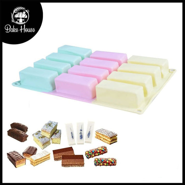 Wafer Chocolate Bar Dessert Silicone Mold 12 Cavity