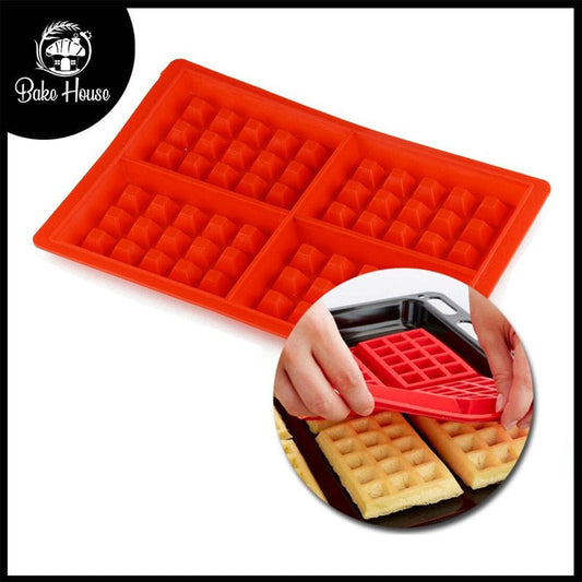 Waffle Making Mold Silicone 4 Cavity