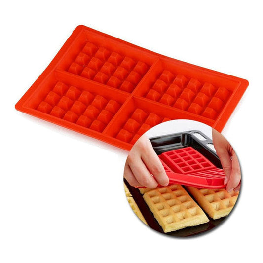Waffle Making Mold Silicone 4 Cavity