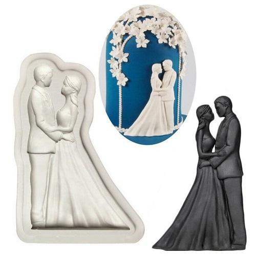 Wedding Couple Silicone Fondant & Chocolate Mold (Design 03)
