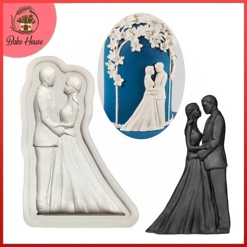 Wedding Couple Silicone Fondant & Chocolate Mold (Design 03)