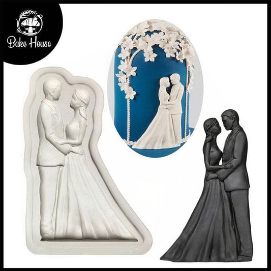 Wedding Couple Silicone Fondant & Chocolate Mold (Design 03)