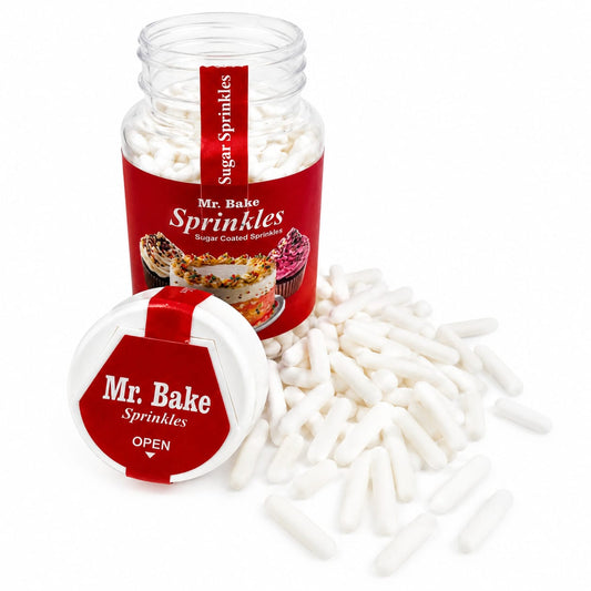 MR Bake White Capsaule Sprinkle - 90g Jar