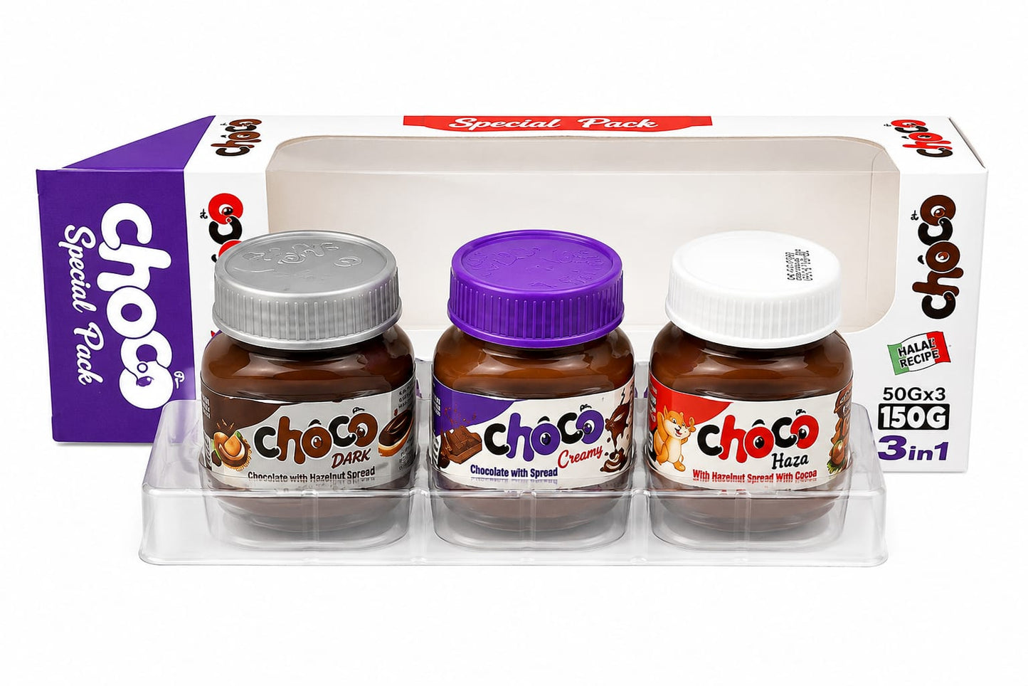 Milkyz Food Mini Choco Spread Special Eidi Pack 50g Jar 3Pcs