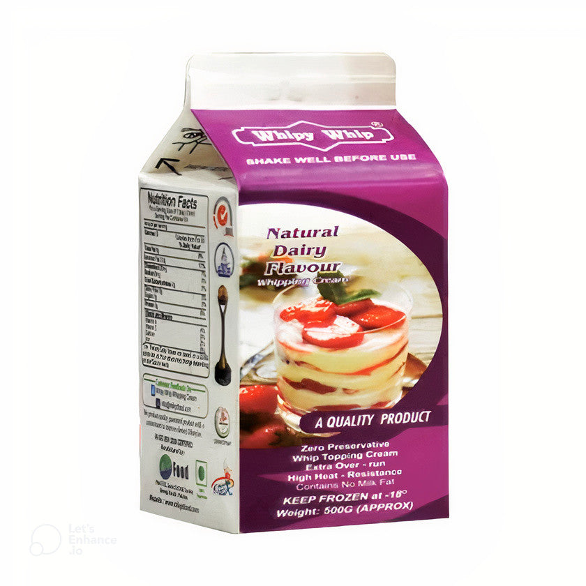 Whipy Whip Whipping Cream Natural Dairy Flavour 500g
