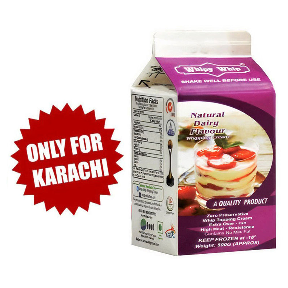 Whipy Whip Whipping Cream Natural Dairy Flavour 500g