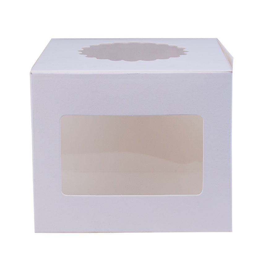 Cake Box 7 X 7 X 6 Inch with 2 Sided Transparent Windows