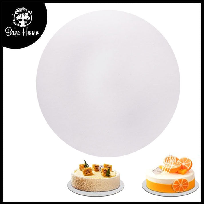 White Round Cake Board 10 x 10 Inch