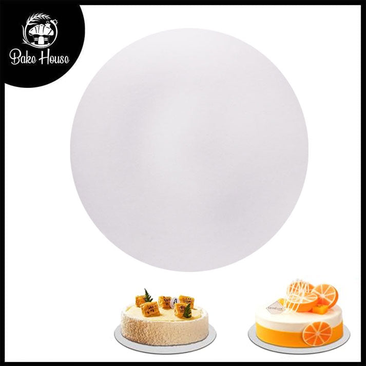 White Round Cake Board 9 x 9 Inch