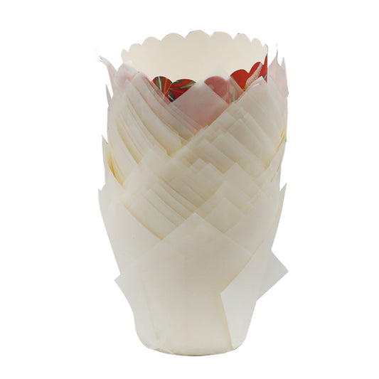 White Tulip Cupcake Liner 50Pcs Set