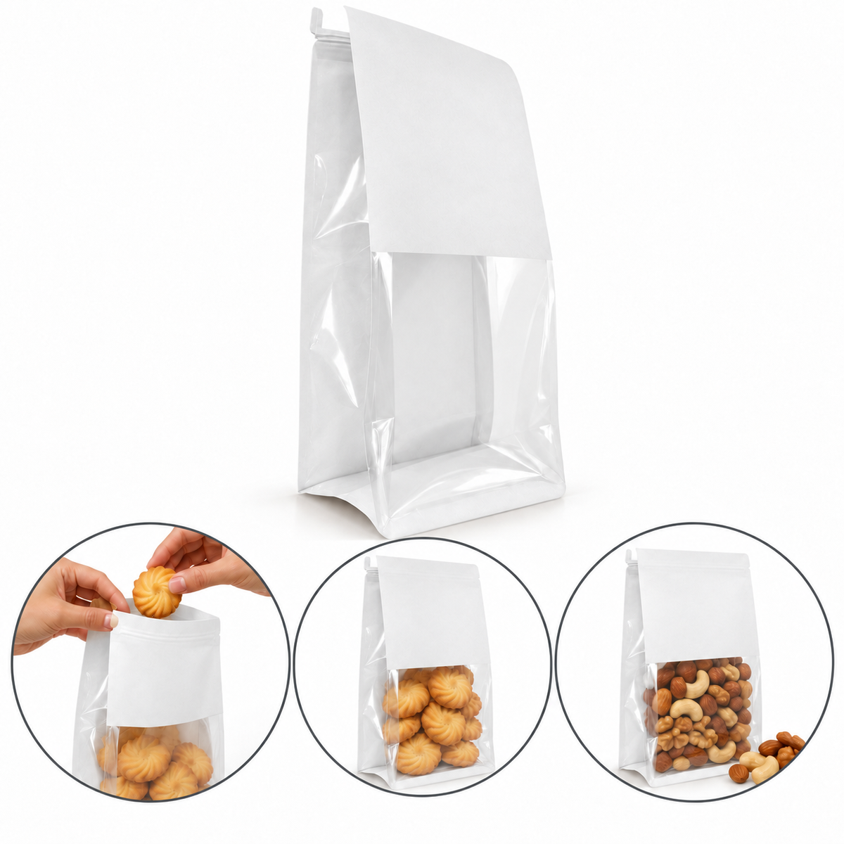 White Bread Paper Bag (18x9)cm