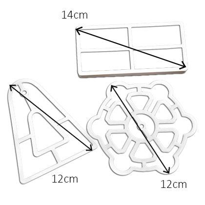 Windmill Fondant Cutter 3Pcs Set Plastic