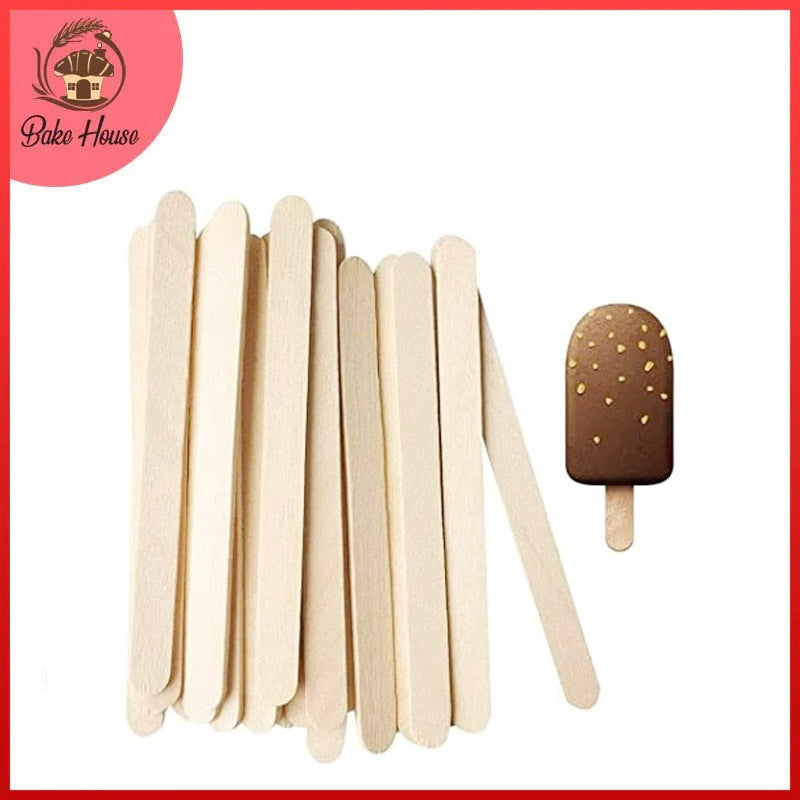 Wood Ice Cream Sticks 100Pcs Pack