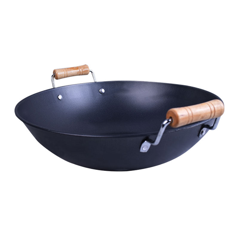 Wooden Grip Iron Karahi 24.5cm