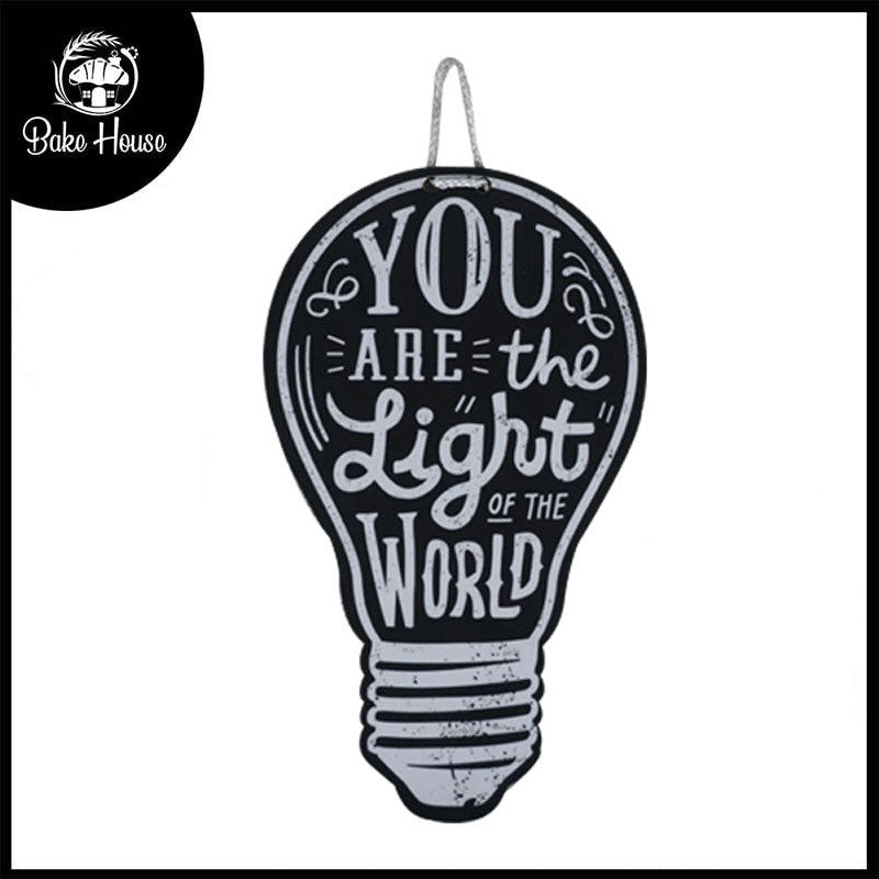 'You Are The Light Of The World' Motivational Quote Wooden Wall Hanging Decor