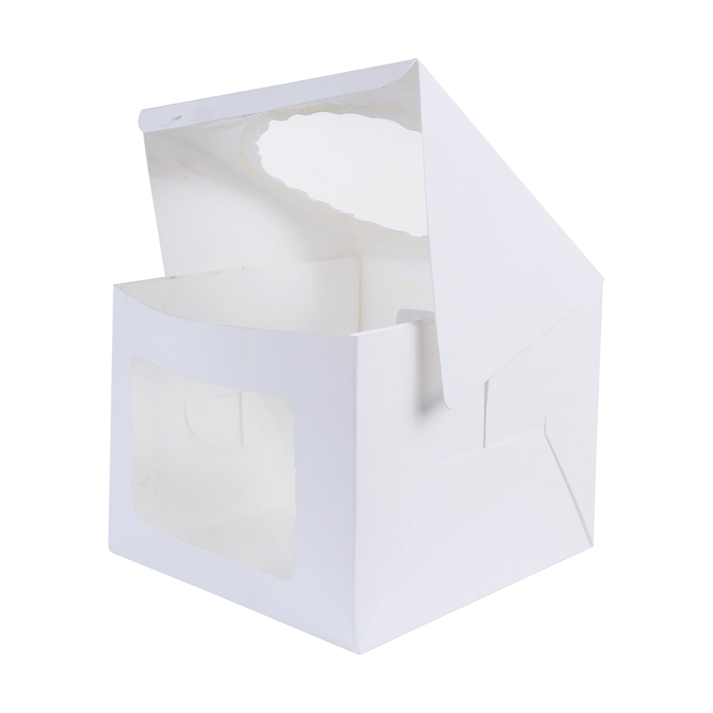 Cake Box 6.5 X 6 X 5 Inch with 3 Sided Transparent Windows