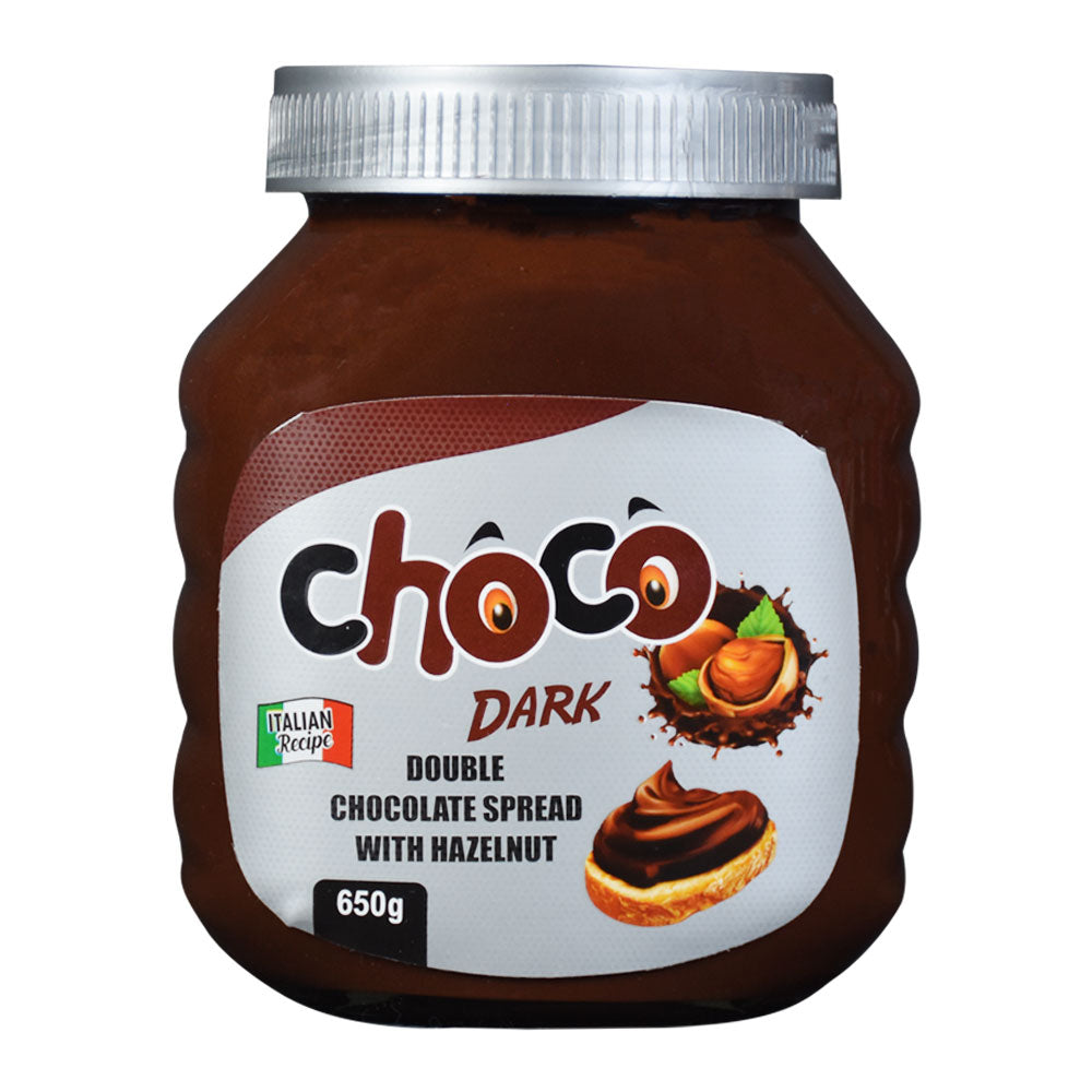 Milkyz Food Choco Dark Double Chocolate Spread With Hazelnut 650g Jar Bottle