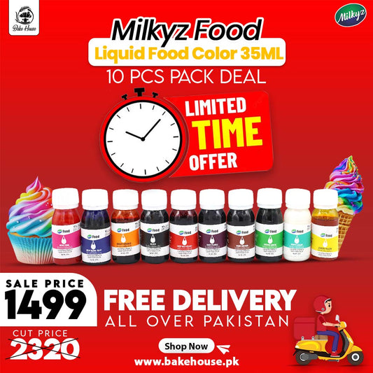 Milkyz Food Liquid Colors 35ML (10 Pcs) – Free Delivery Across Pakistan