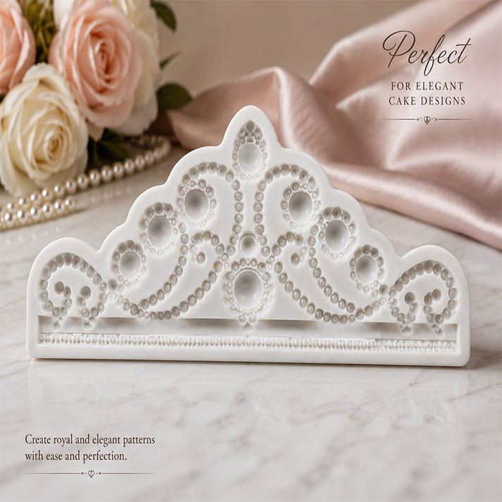 Big Size Crown Cake Topper Decoration Silicone Fondant Mold Design 04