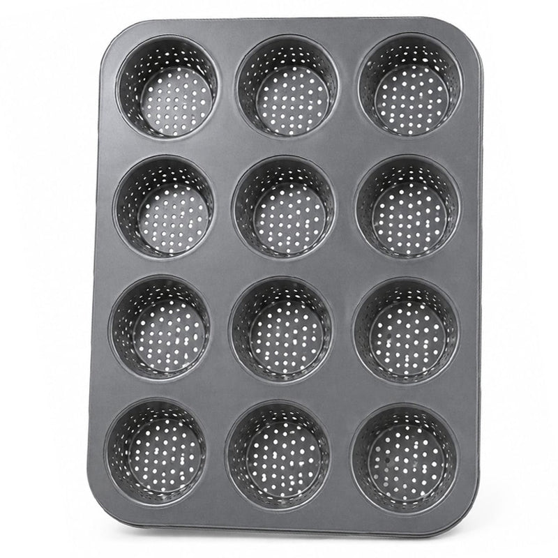 Non Stick Muffin Tray With Holes 5.5cm 12 Cavity