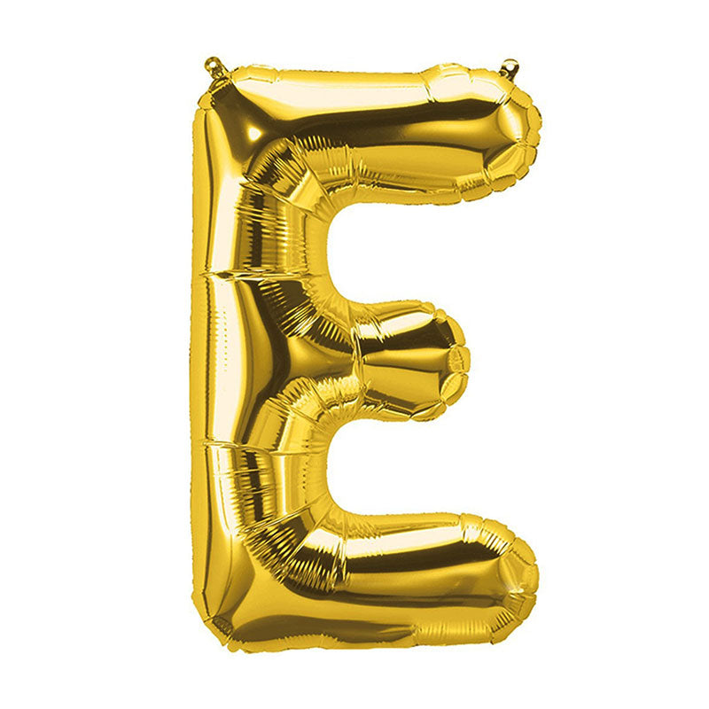 16 Inch Golden Alphabet E Letter Foil Balloon for Party Decoration