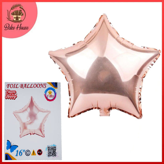 16 Inch Rose Gold Star Shape Foil Balloon For Party Decoration