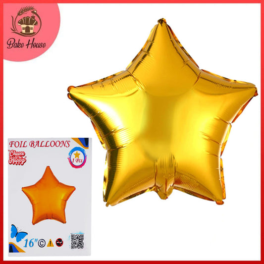 16 Inch Golden Star Shape Foil Balloon For Party Decoration