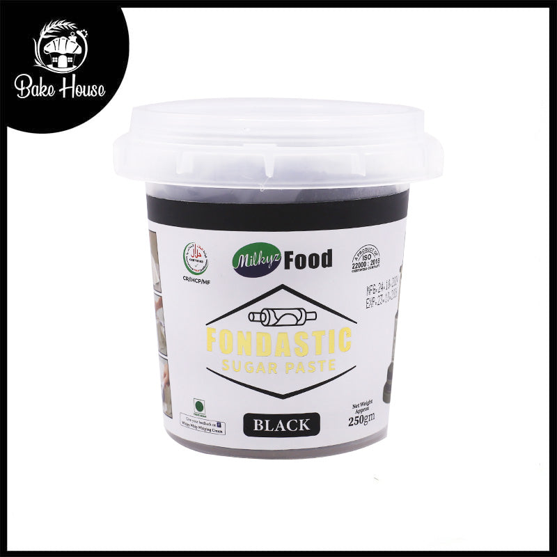 Milkyz Food Fondastic Black Fondant Sugar Paste 250gm