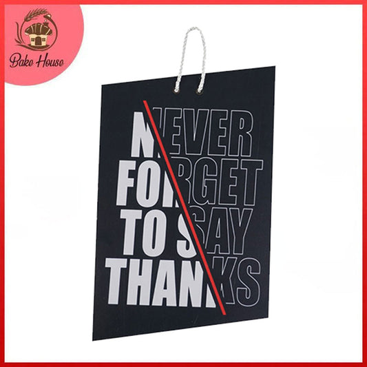 'Never Forget To Say Thanks' Gratitude Quote Wooden Wall Hanging Decor