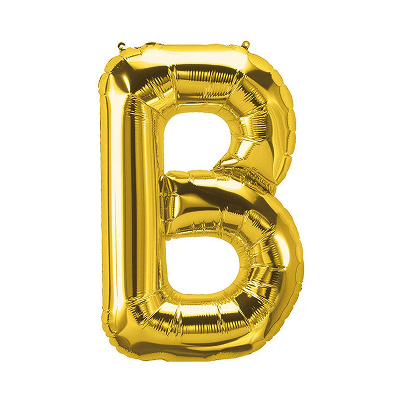 16 Inch Golden Alphabet B Letter Foil Balloon for Party Decoration