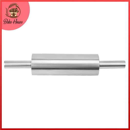 Heavy Duty Medium Stainless Steel Rolling Pin 7.5cm Diameter